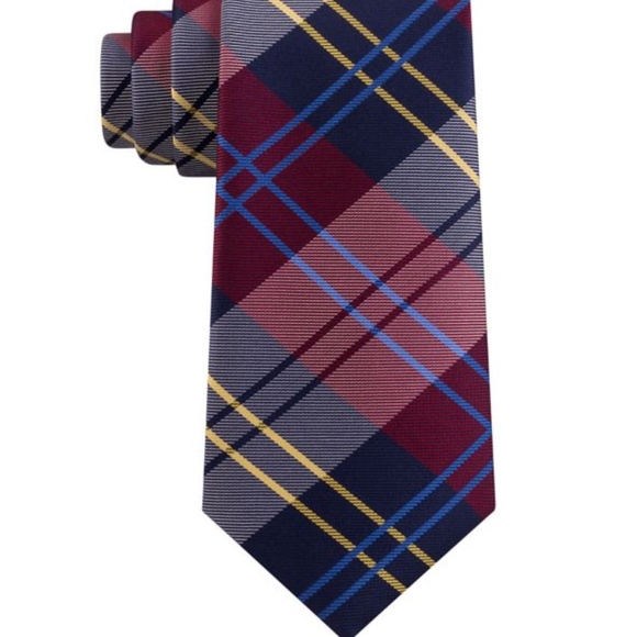 NWT IZOD Tartan Plaid Print Tie holiday Christmas - Picture 1 of 3